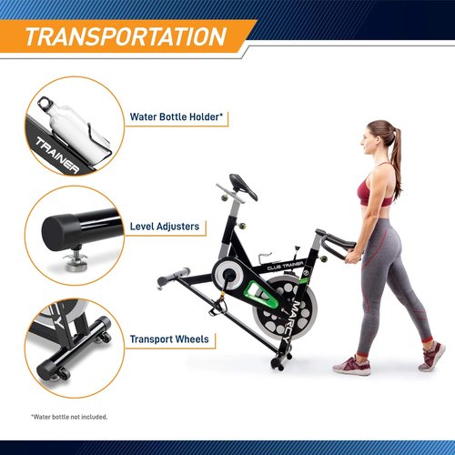 Marcy XJ-3220 Club Revolution Indoor Cycling Bike for Cardio Fitness - Black