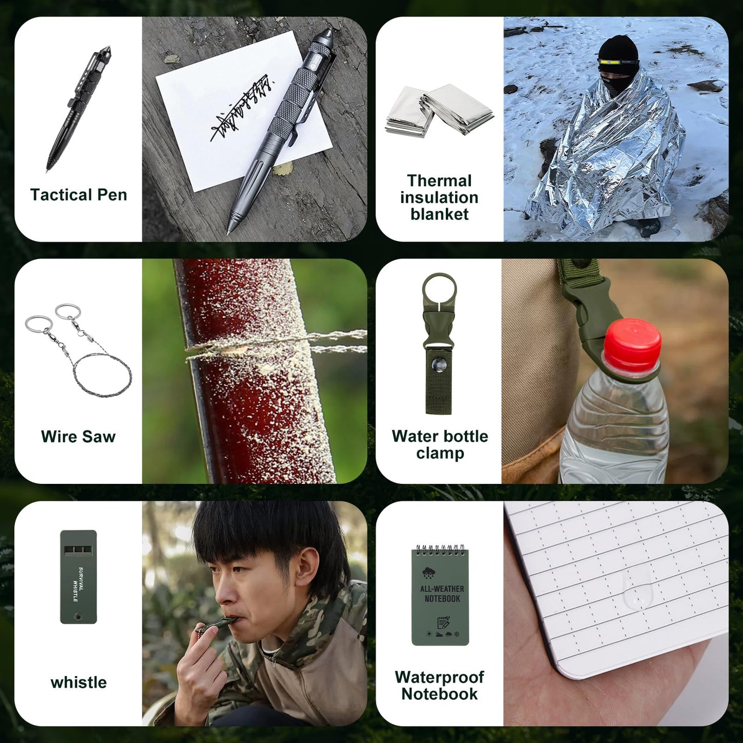 Advent Calendar Survival Kits for Men - 24 Days Christmas Countdown Calendar Emergency Survival Gears Gift for Teen Adult, 2025 Xmas Cool Gadgets for Outdoor Camping Fishing Hunting Adventure