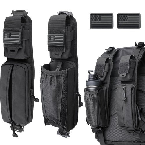WYNEX Molle Tactical Pouches of Water Bottle Pouch Version, Tactical Accessories Backpack Strap Pouch Water Bottle Carrier Holder Molle Accessories for Backpacks