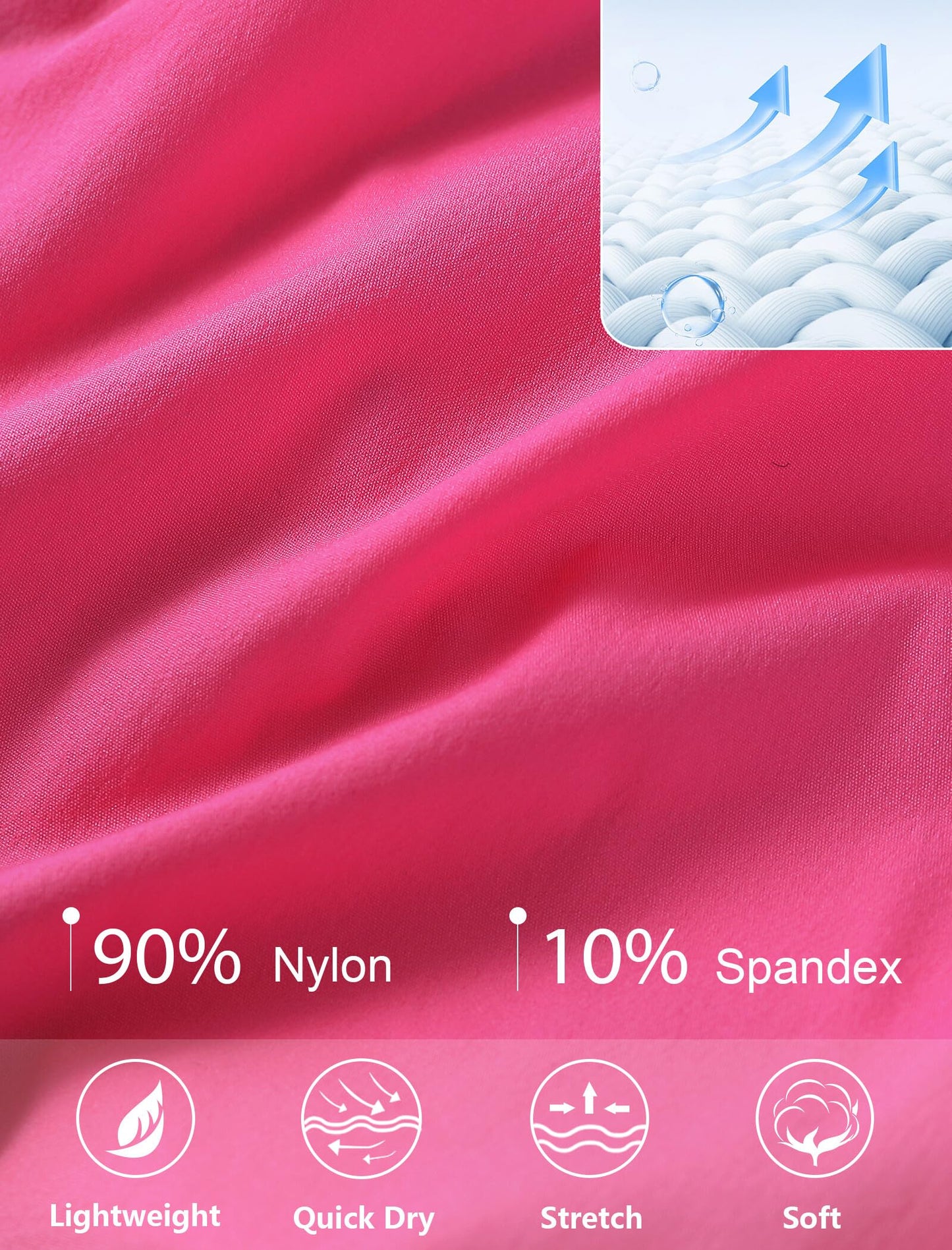 EXARUS 3 Pack Girls Athletic Shorts Running Track Workout with Liner Zipper Pocket Lightweight Elastic Waist Gym Sports 2.5" Black Blue Pink 12Y