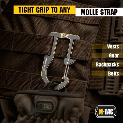 M-Tac Carabiner Clip Molle Compatible Snap Hook for Tactical Vest Backpack D-Ring