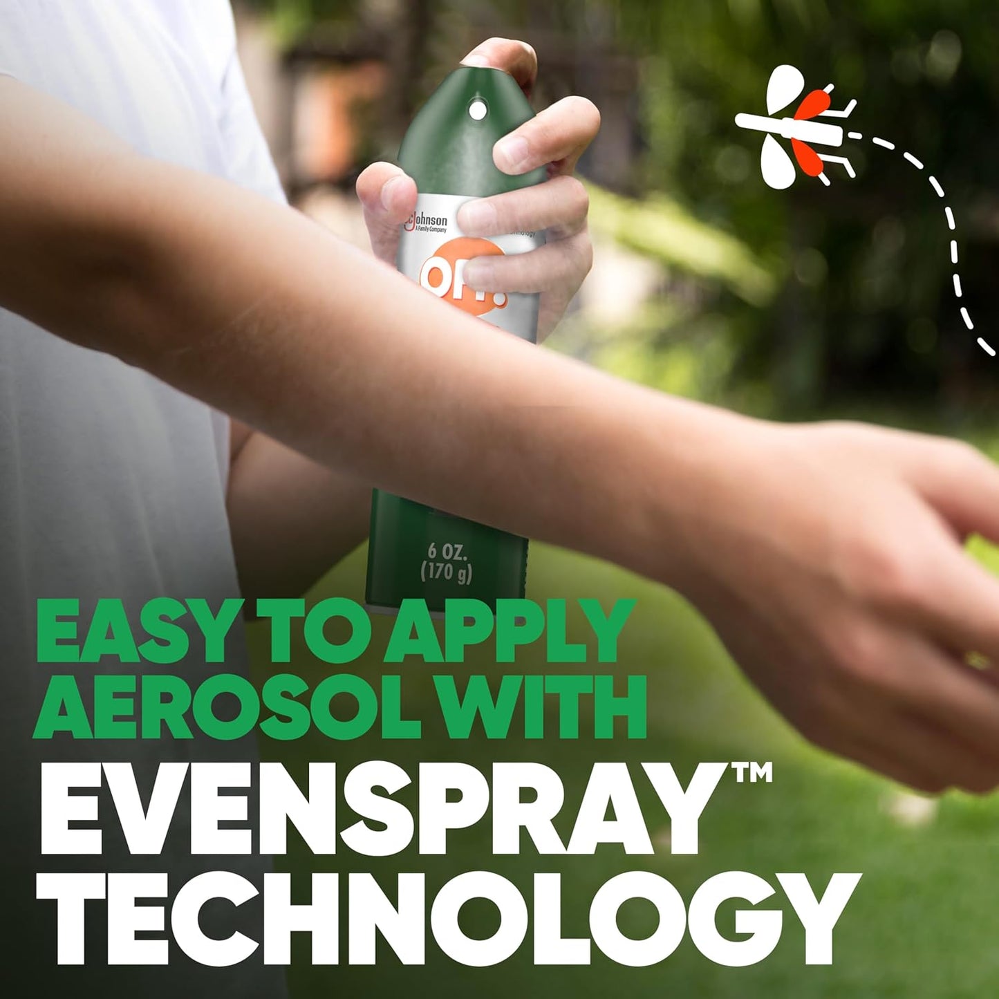 OFF! Deep Woods Insect Repellent Aerosol, Bug Spray with Long Lasting Protection from Mosquitoes and Ticks, 6 oz