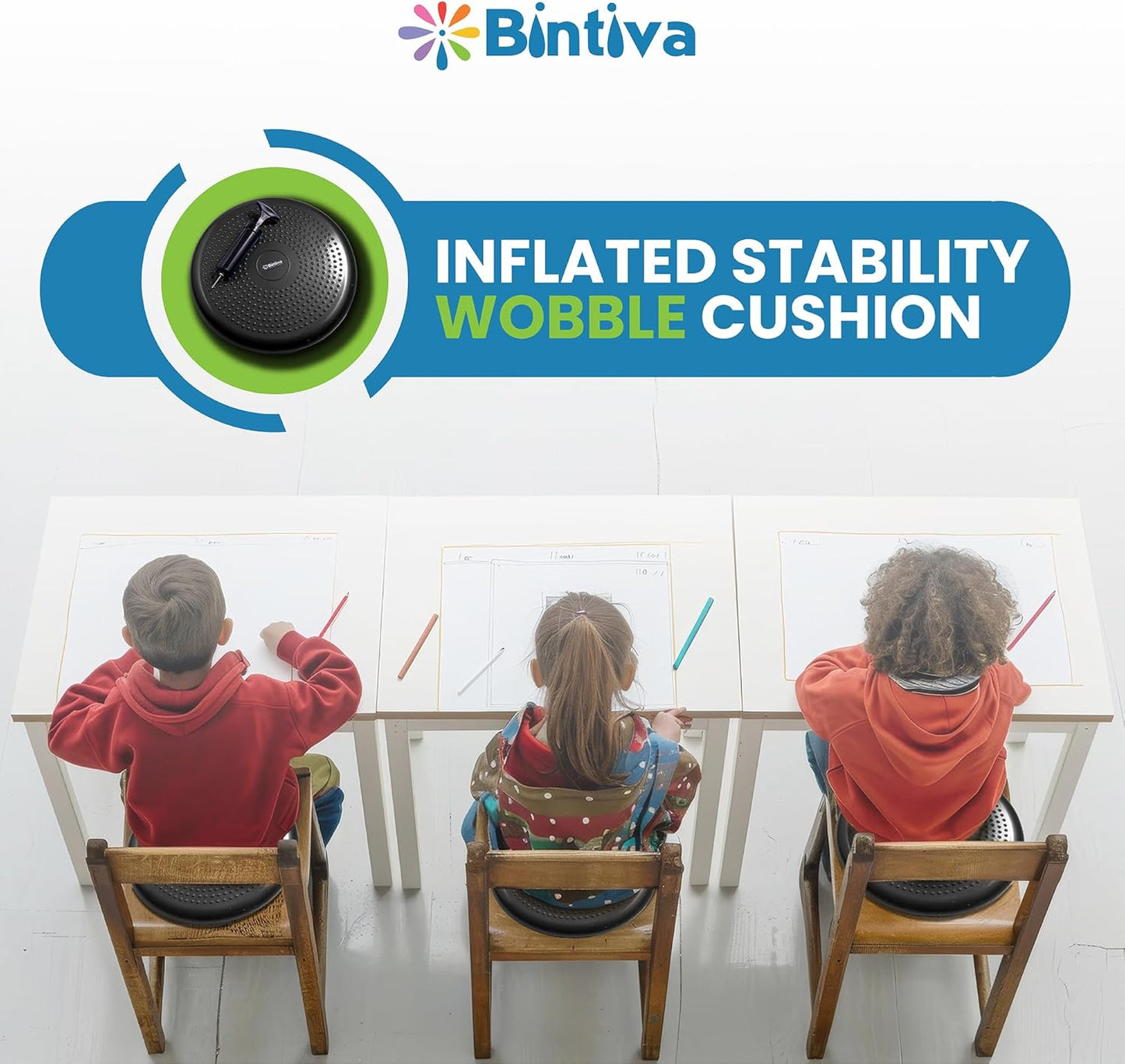 Wobble Cushion Balance Disc for Therapy & Exercise - Sensory Wiggle Seat & Stability Pad