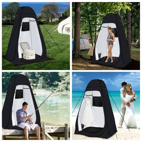 Pop Up Privacy Shower Tent Camping Portable Toilet Tent Outdoor Changing Porta-Potty Camp Bathroom Dressing Room Instant Privacy Shelters for Hiking Beach Picnic Fishing, Extra-Tall