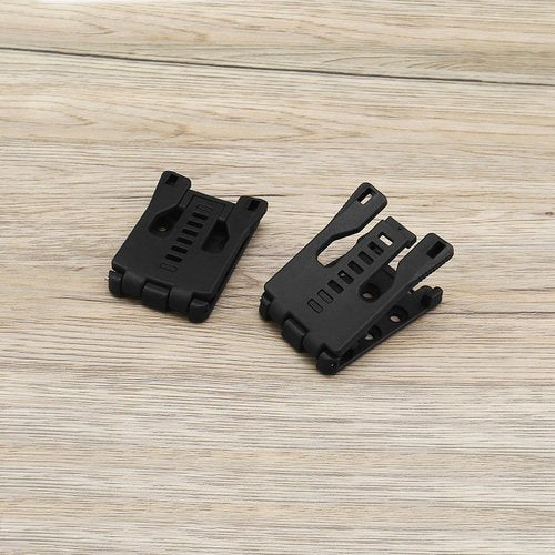 ECSiNG 2PCS Camping Belt Clip with Screws Multifunctional Waist Clip Sheath Scabbard Clamp Accessory Hook Belt for Camping Hiking 7.68x5.65x1.6cm