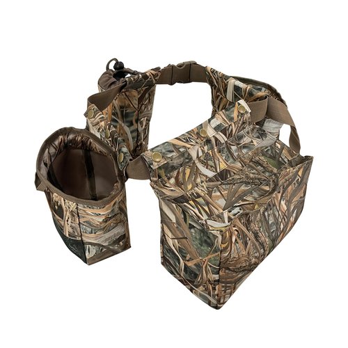 MDSTOP Dove Hunting Game Belt, Multifunction Hunting Gear Bags, Adjustable Shotgun Shell Pouch and Water Bottle Carrier for Shooting, Hunting, Dog Training, Fishing (Camo)