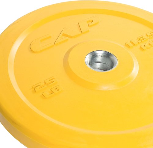 CAP Barbell Olympic 2-Inch Rubber Bumper Plate - Durable Weightlifting Disc