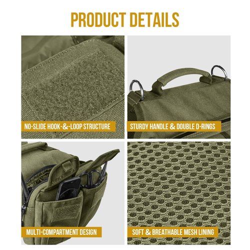 OneTigris Dog Hiking Backpack, Dog Pack for Medium Large Dogs, HOPPY CAMPER 3.0 Dog Saddle Bag Harness Outdoor Hiking (M, Green)