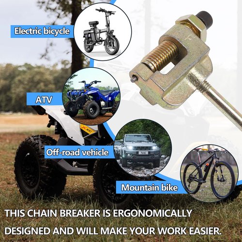 PLAXNS Chain Breaker, 3 Points 06B 06C 35h T8F Chain Tool, Universal for Dirt Pit Bike ATV Quad Go Kart Scooter Motorcycle Bicycle Mountain Electric Bike