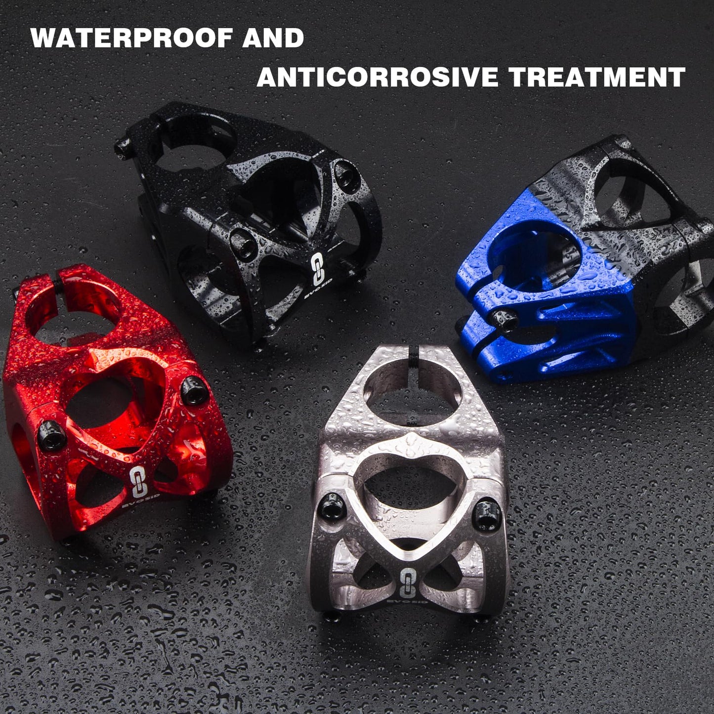 EVOSID MTB stem 31.8 stem Mountain Bike Stem Mountain Bike Handlebar Stem for Most Bike Road Bike MTB BMX (Black) (Black)