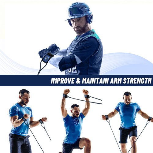 Baseball Band Resistance Band for Pitchers, Arm Trainer for Throwing Training, 40lb - Blue