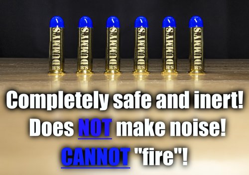 B's Dry Fire Snap Caps - A.K.A. B's Dummy's - Dummy .38 Special / .357 Mag Training Caps (6 Pack) (Blue Brass)