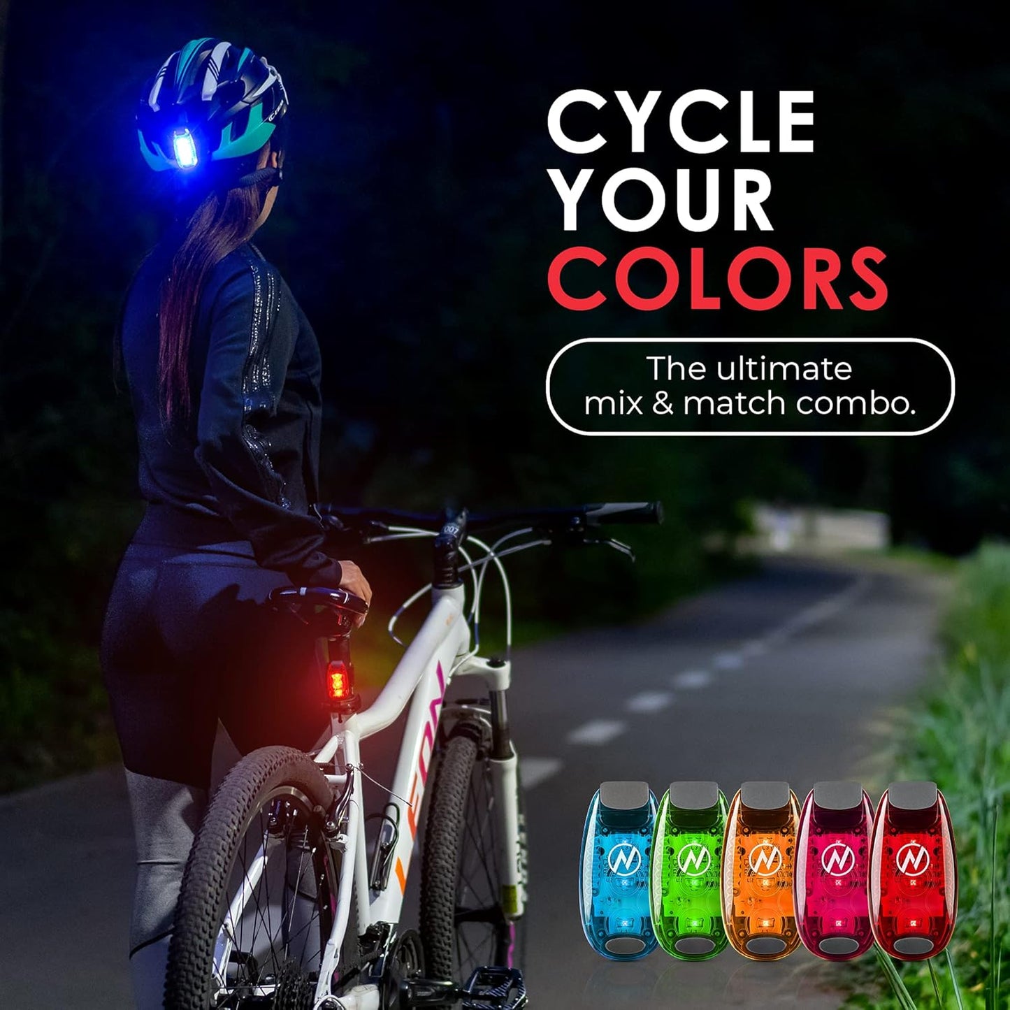 LED Safety Light (2 Pack) - Clip On Strobe/Running Lights for Runners, Dog, Bike, Walking, Boat, Kayak, Stroller and More - High Visibility Accessories for Your Reflective Gear, Bicycle