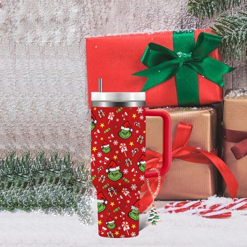 LUOTIVON 4PCS Christmas Charm Accessories for Stanley Cup, XMAS Keychain Handle Charm for Stanley Tumbler