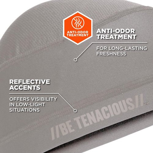 Ergodyne Cooling Skull Cap-Performance Knit, Gray, One Size