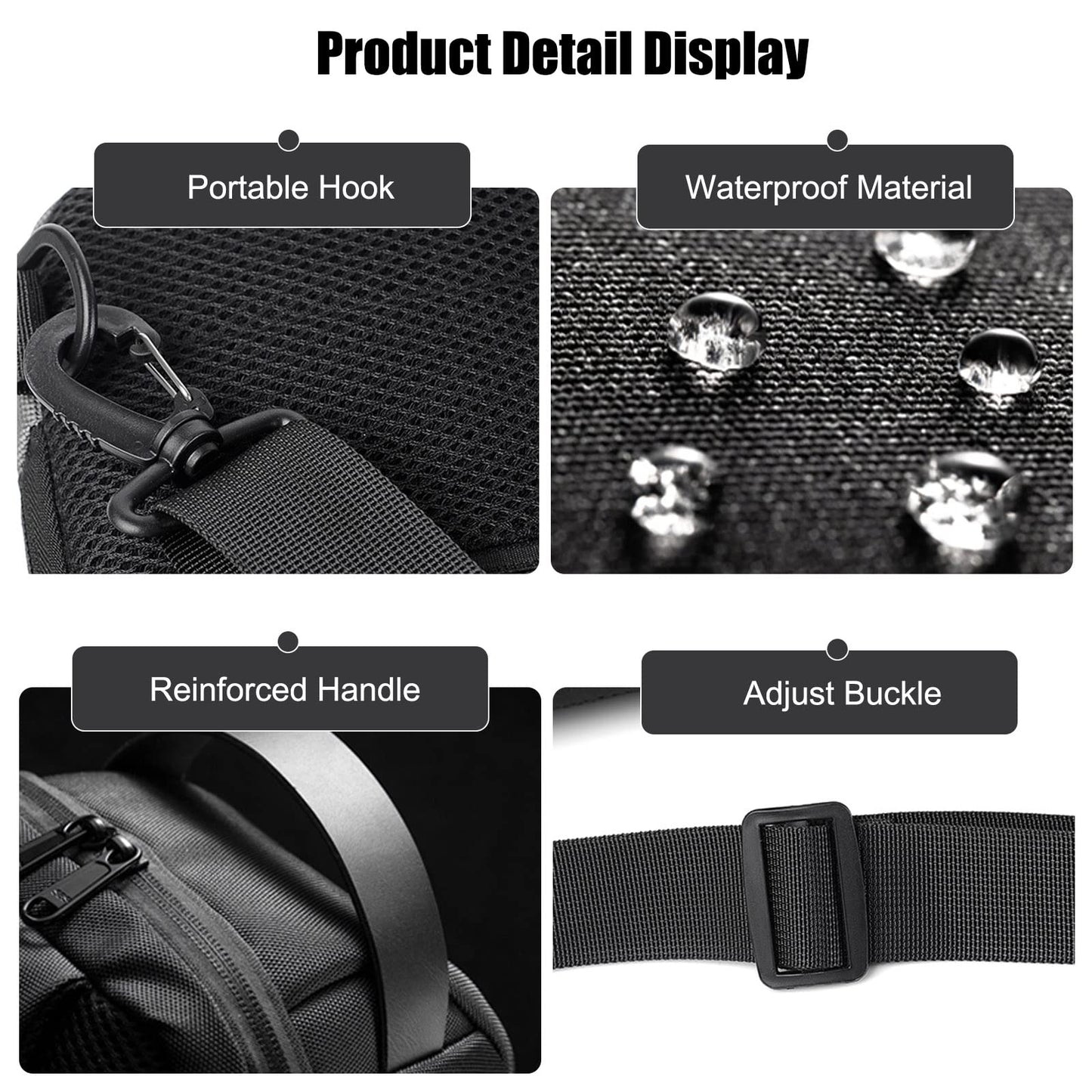 FANDARE Anti-Theft Sling Bag Chest Shoulder Backpack Crossbody Bags for Men Women Cover Pack Hiking Small Rucksack with USB Charging Port for Business Travel Hiking Bicycle Sport Gym Pack Black