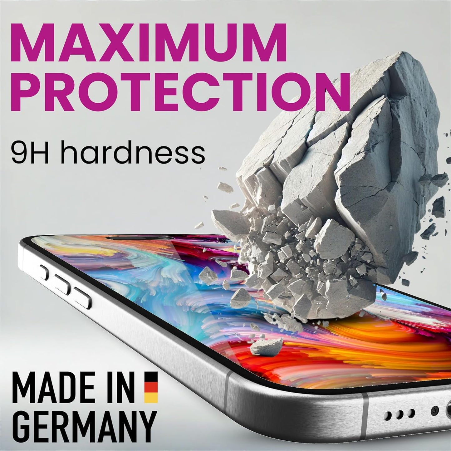 Plastic Glass Protective Film compatible with Grandstream WP825 Glass Protector, 9H Hybrid-Glass FX Screen Protector