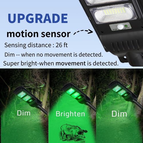 Hog Lights Set for Night Hunting, Deer Night Feeder Lights, Solar Powered Green Light with Motion Actived,Hunting Accessories -Sedrerair