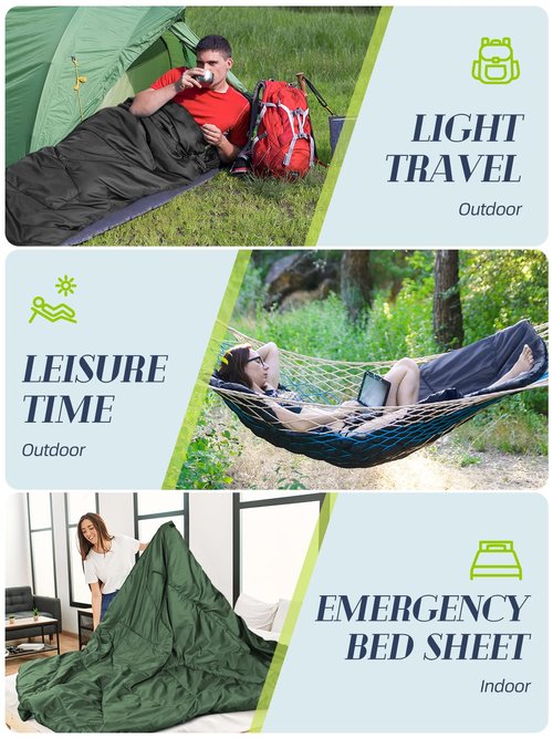 Bessport Lightweight Sleeping Bag, Ultralight Backpacking Sleeping Bag, 3 Season Waterproof for Adults Kids, Outdoor, Hiking, Camping