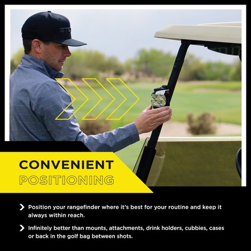 STICKIT Magnetic Rangefinder Strap, Green Camo | Fits 50+ Models | Strong Magnet for Golf Cart & Club Attachment | Slim, Adjustable, and Secure Design | Rangefinder Not Included