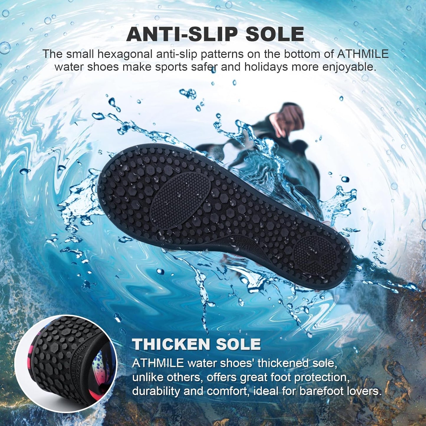Quick-Dry Tanamo Water Shoes | Aqua Socks for Men & Women | Beach & Pool