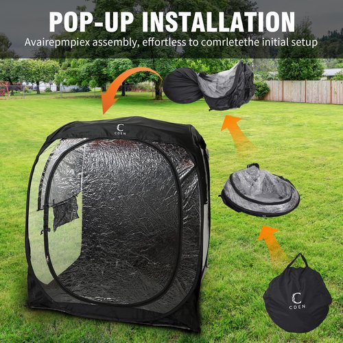 CDEN Sport Tent, Instant Tent, Changing Tents, Bubble Tents, Pop Up, with Sealed Floor, rain Fly, for Sports, Event, Camping (2-3 Person)