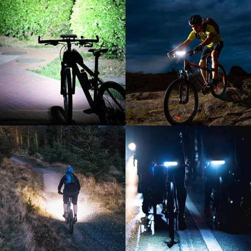 Suruid Super Bright LED Bike Light, USB Rechargeable Bicycle Headlight-5 Modes, Bike Water Bottle Cage, Universal Bike Water Drink Holder