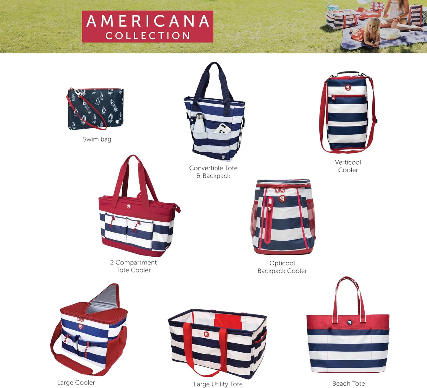 geckobrands Verticool Cooler - Insulated Portable Soft Cooler Bag with Adjustable Shoulder Strap, Holds 9 Cans or 2 Wine Bottles, Perfect for Beach, Picnics, and Outdoor Activities