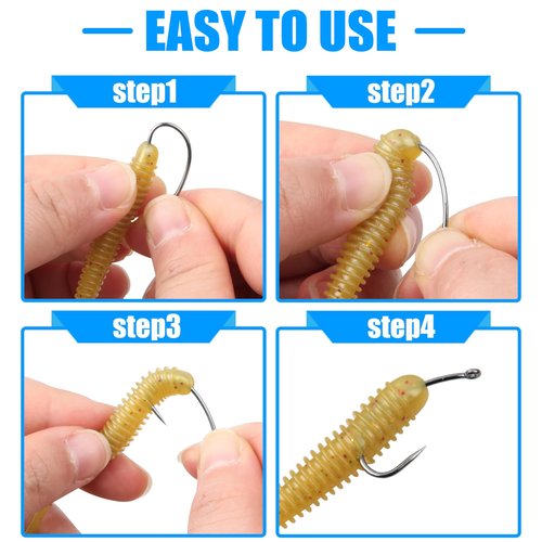 OROOTL Barbless Fishing Hooks Kit, 210pcs Carp Fishing Fly Tying Hooks Circle Curve Shank Barbless Fish Hook for Live Bait Carp Hair Rig Trout Freshwater Saltwater