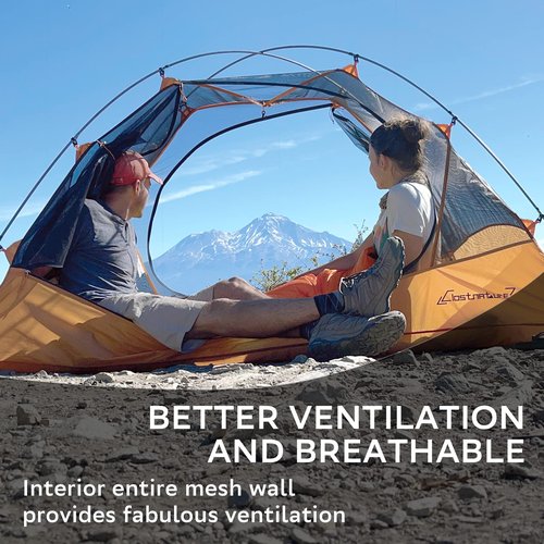 Clostnature Polaris Lightweight Backpacking Tents - 7'3'' x 4'11'' x 3'10'' Camping Tent with Matching Waterproof Tent Footprint, 2 Person Waterproof Tent with Camping Tarp for Outdoor, Hiking
