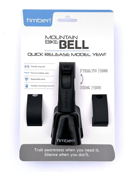 Timber Mountain Bike Bell - Quick Release Model Yew! - Multi-use MTB Trail Bell with Dual Modes