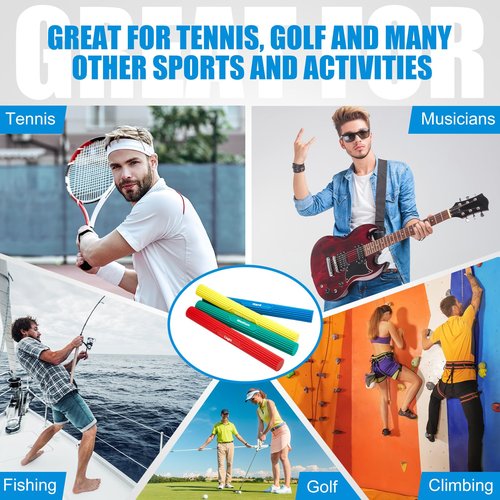 Silipull 4 Pcs Flexible Resistance Therapy Bars Twist Grips,Flexible bar Twist and Bend Resistance Bar for Therapy,Tennis Elbow, Golfer's Elbow(Pastel Color)