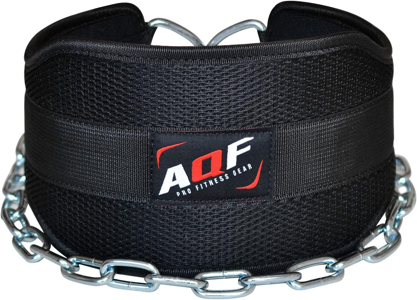AQF Weightlifting Dip Belt with 36" Steel Chain - Neoprene Padded Support for Powerlifting & Bodybuilding