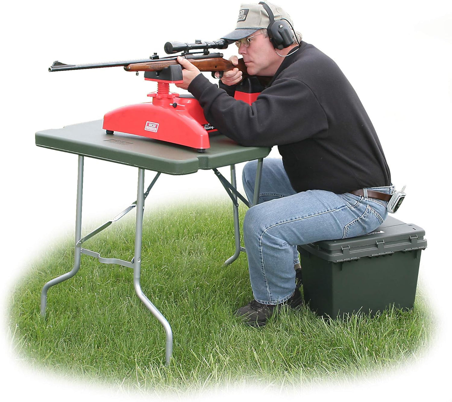 MTM PST-11 Predator Shooting Table, Portable Benchrest, Green
