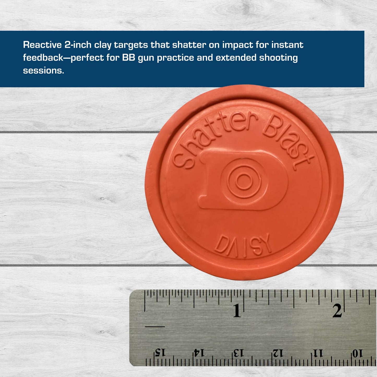 Daisy, Shatterblast Refill Disks, 60 Pack, Daisy's Shatterblast Breakable Targets are Interactive Hunter Orange, Non-Toxic