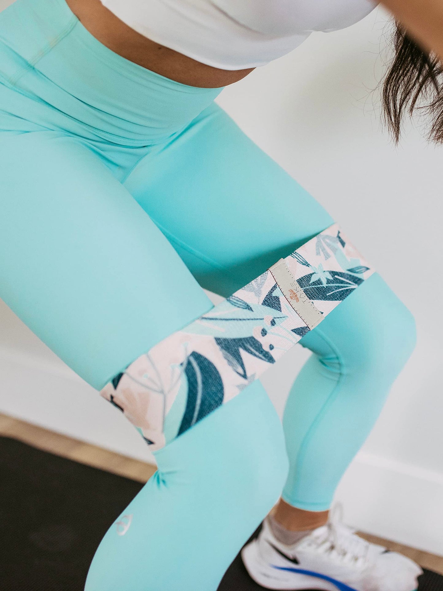 Take Set of Three Resistance Bands for Lower Body, Legs, and Glute Workout