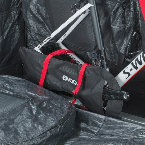 EVOC CHAIN COVER ROAD frame bag, transport protection for the bike and chain of road bikes (cover for bicycle chains, for most road bikes, Velcro fixation, protection against dirt and damage), Black