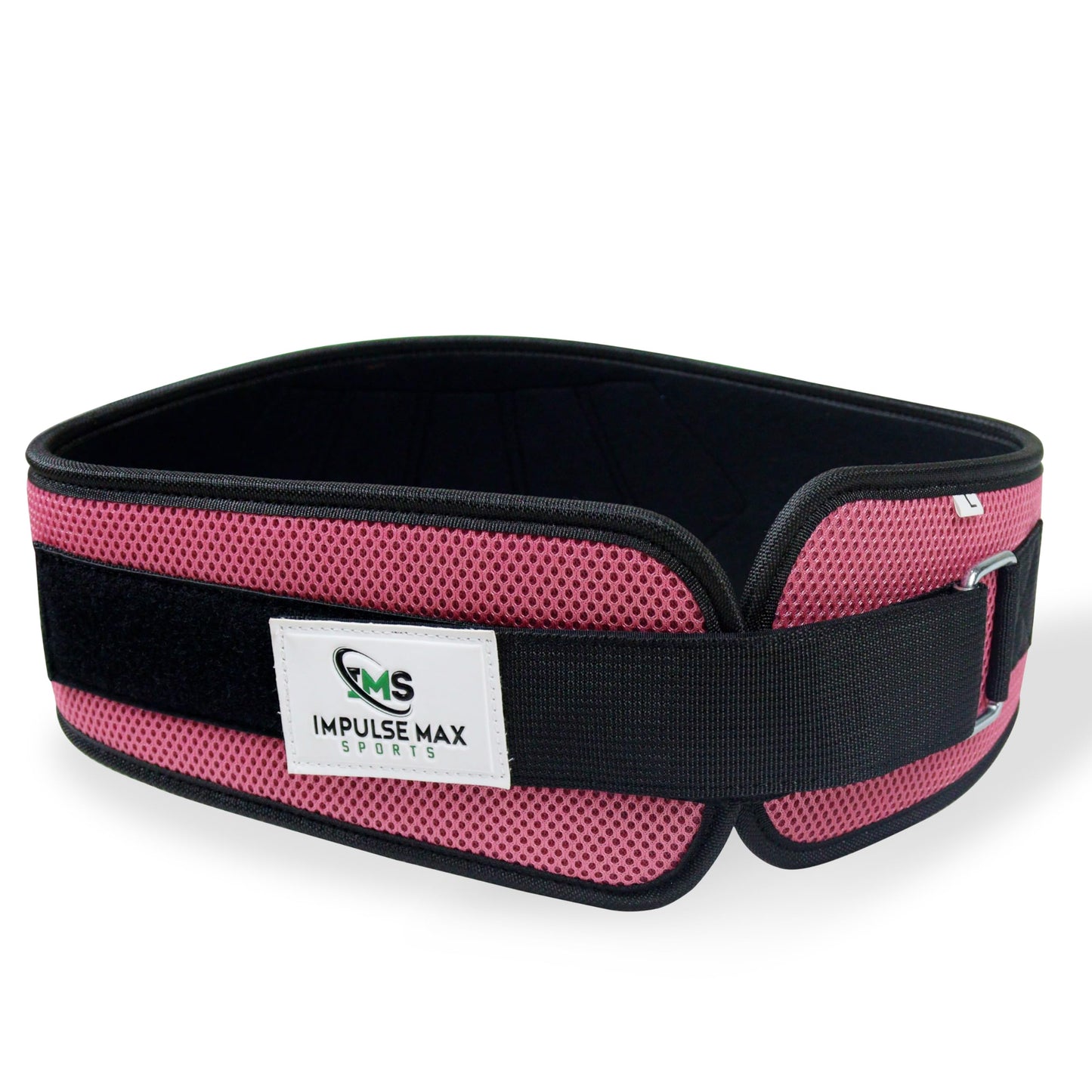 Impulse Max Sport Adjustable Weight Lifting Belt | Enhance Stability & Support for Powerlifting, Bodybuilding, and Fitness Workouts (Pink, Medium)