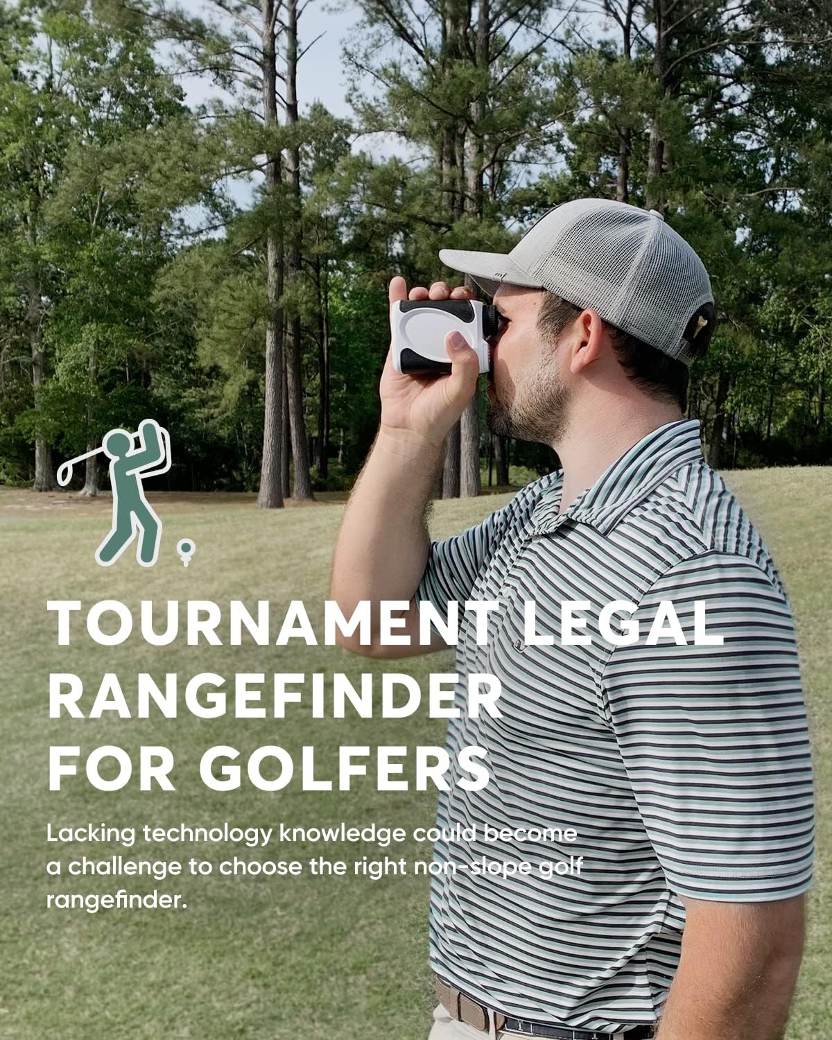 WOSPORTS Golf Rangefinder, 800/1200 Yards Laser Range Finder, High Precision Flag Lock with Pulse Vibration, Tournament Legal Rangefinder for Golfing and Hunting, Battery Included