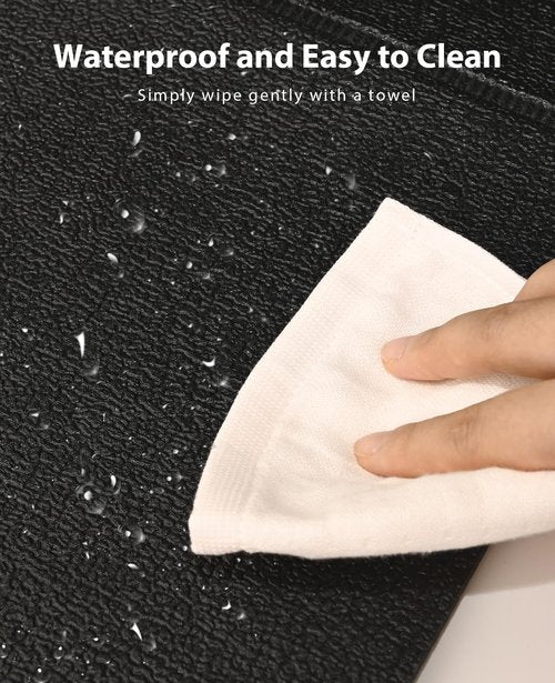CIIHI Foldable Rubber Treadmill Mat - Walking Pad Mats for Home Fitness, Floor Protector with Non-Slip Texture, Easy to Clean and Maintain, 68" L x 24" W