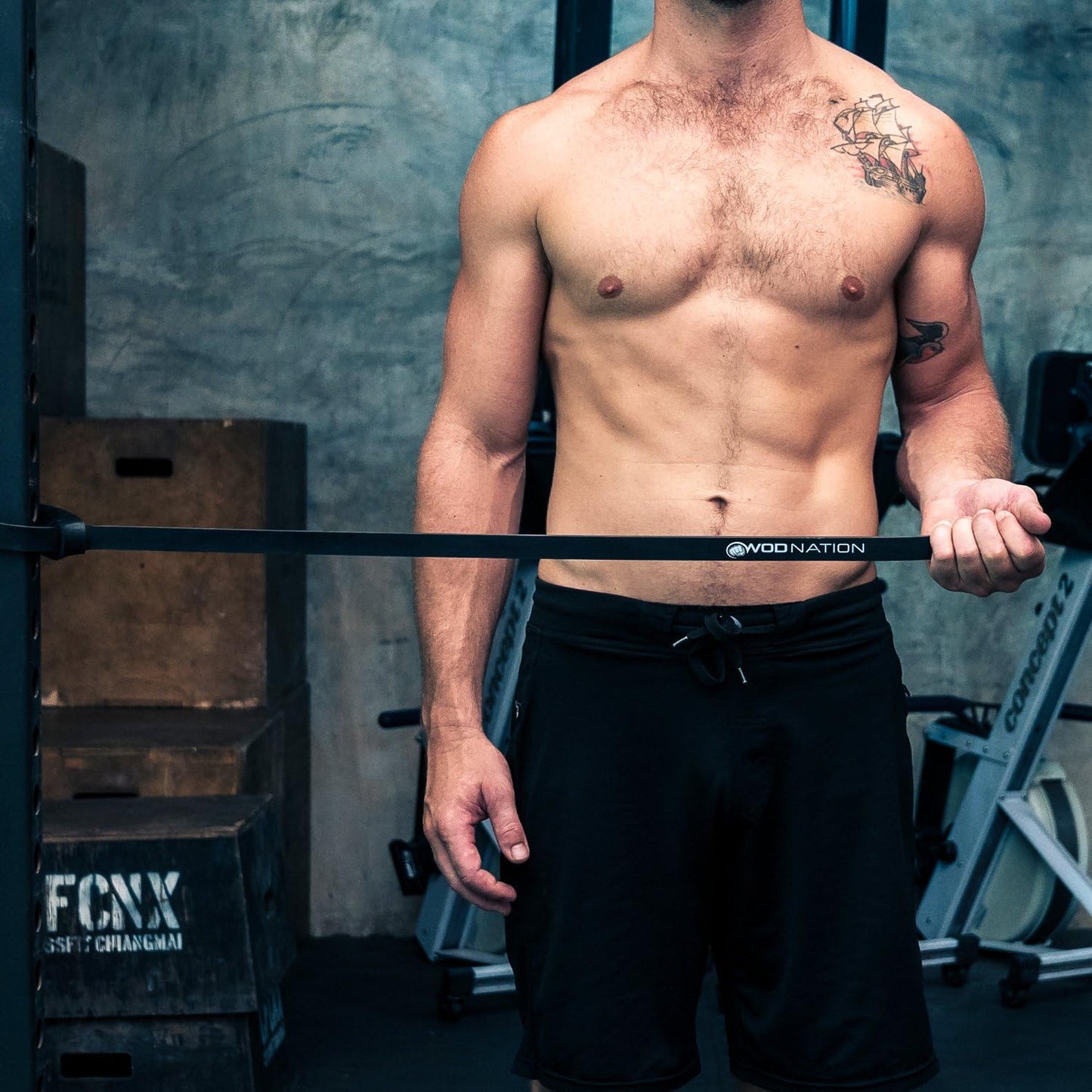 WOD Nation Pull Up Assistance Bands (10-175lbs Band) - Best for Pullup Assist, Chin Ups, Resistance Bands Exercise, Stretch, Mobility Work & Serious Fitness - 41 inch Straps