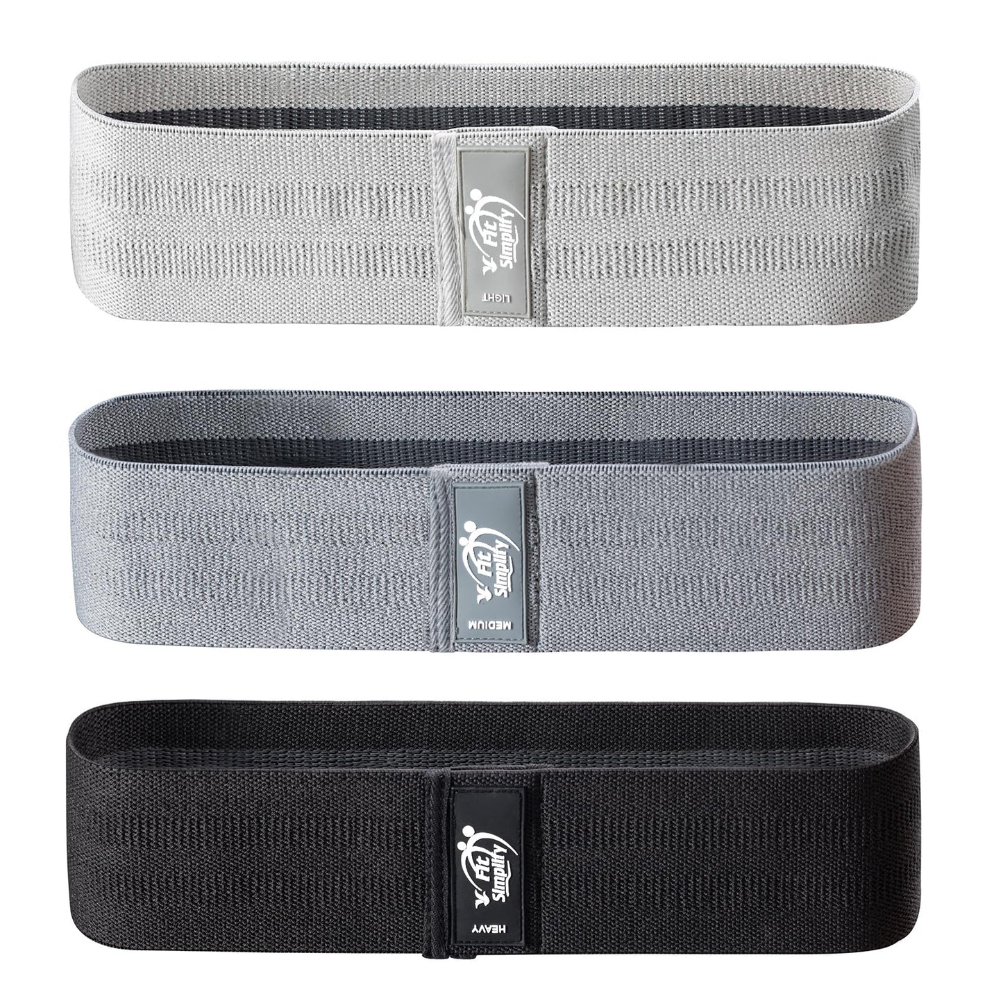 Fit Simplify Resistance Loop Exercise Bands and Fabric Resistance Hip Bands