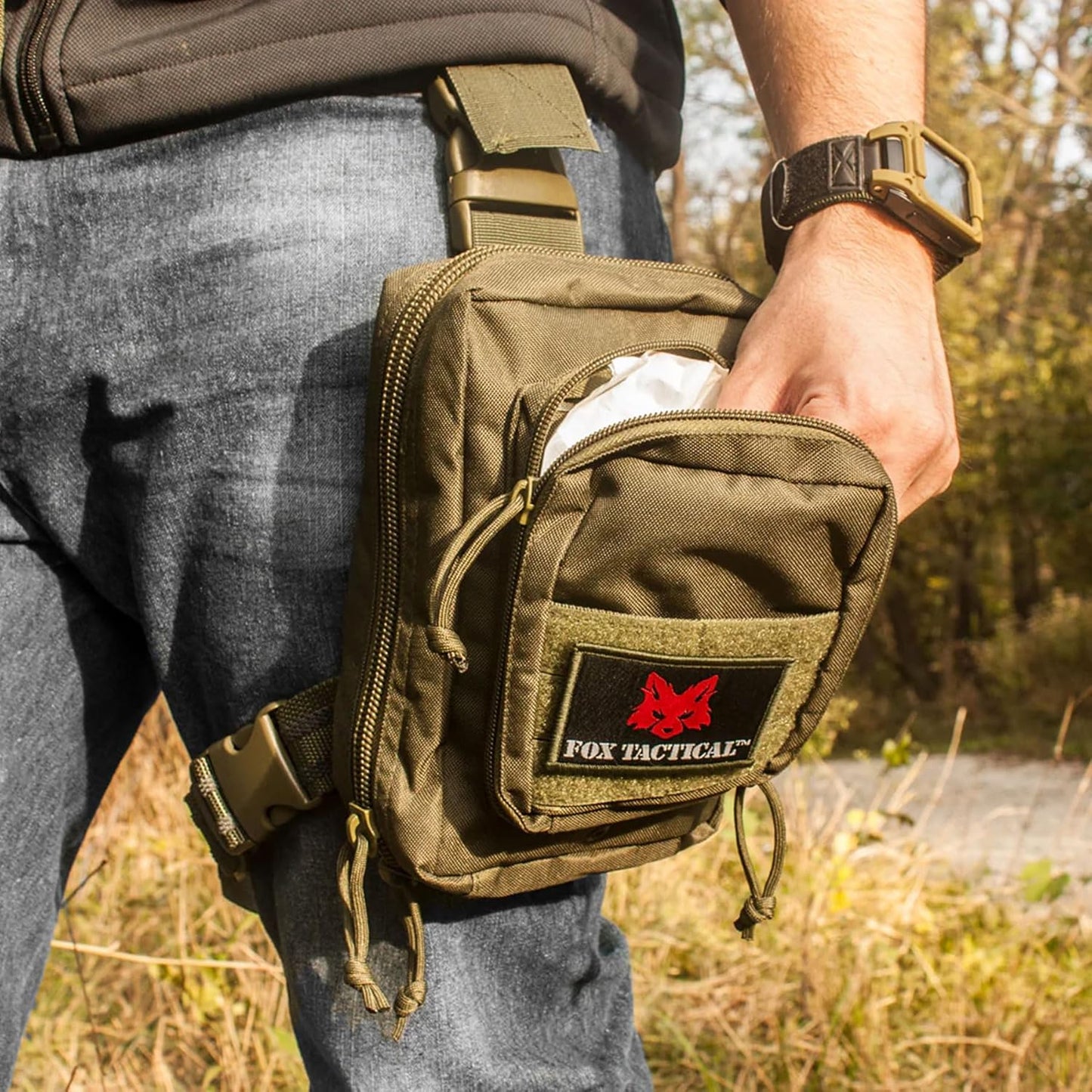 First Responder Drop Leg Pouch - Fox Outdoor Tactical Gear for Emergency Response