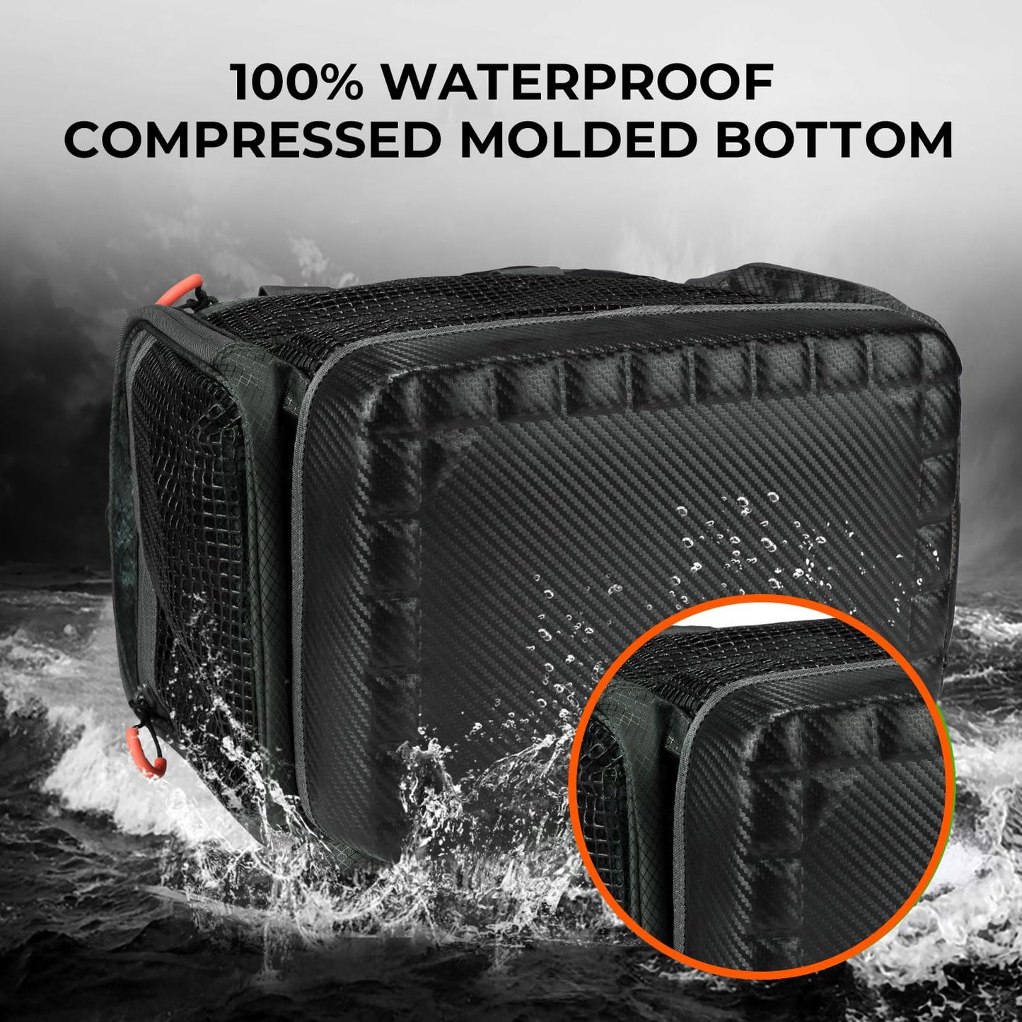 KastKing Fishing Gear & Tackle Bags - Saltwater Resistant Fishing Bags - Fishing Tackle Storage Bags,Medium-Hoss, (With（2） 3600 Trays,15x11x10.25 Inches)