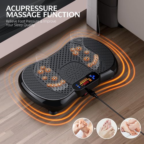 PBYRD Vibration Plate Exercise Machine, Lymphatic Drainage Machine for Weight Loss, Full Body Workout Vibrate Fitness Platform, Helps Toning Shaping Wellness Home Gyms Workout - Max User Weight 330lbs
