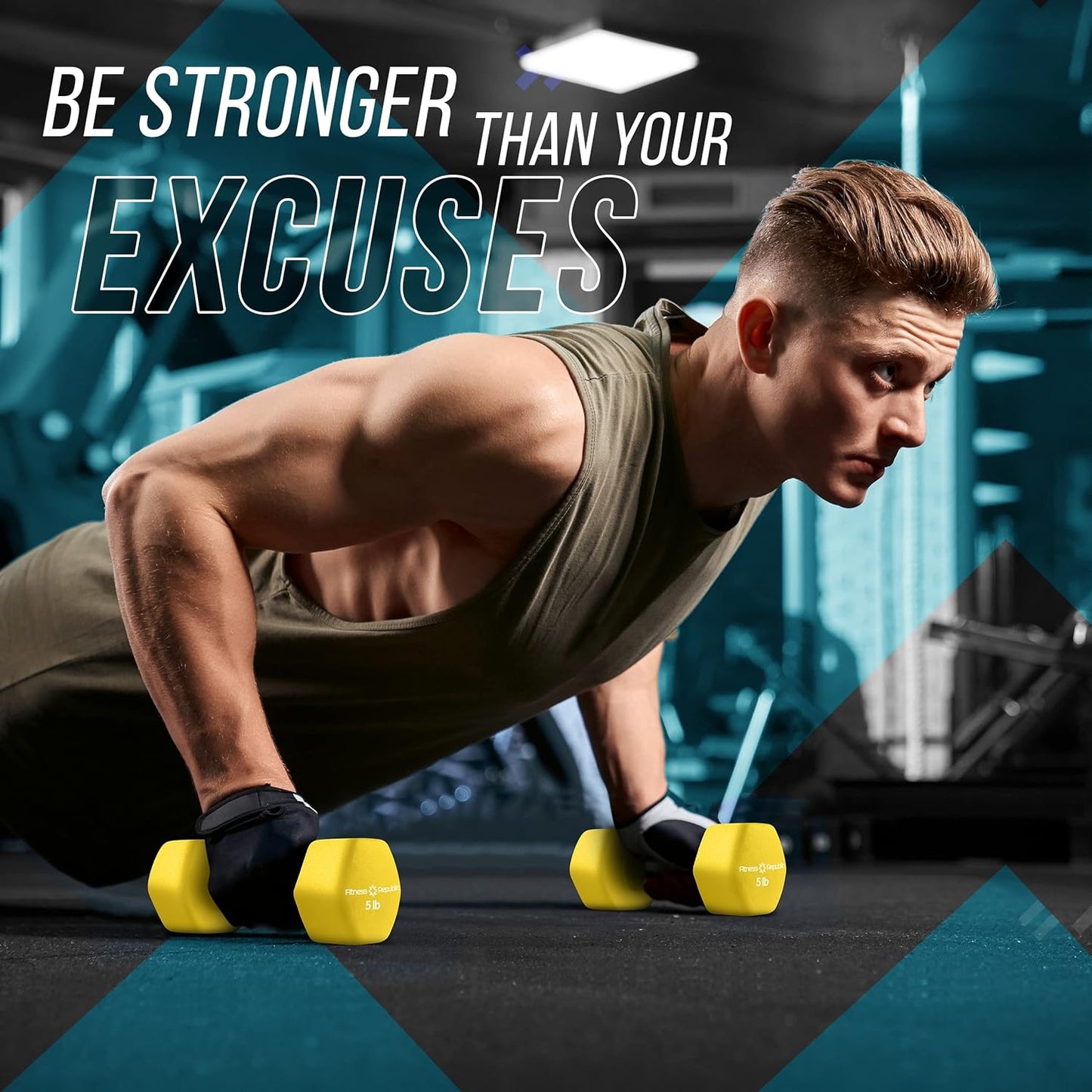 Neoprene Dumbbell Set of 2, Non-Slip, Hex Shape, Free Weights for Muscle Toning and Strength Building - Portable Home Gym Hand Weights