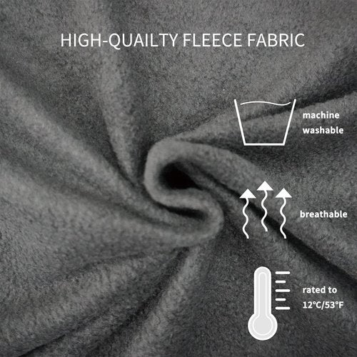 Mountainlodge Ultralight Fleece Sleeping Bag Liner,Mummy Sleeping Bag Liner with Hood and Stuff Sack Suit for Camping,Travelling and Hiking in All Seasons (Black)