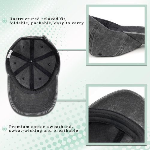 Happy 60th Birthday Gifts for Women Man Vintage 1965 Baseball Cap Funny Gifts Ideas (Black)