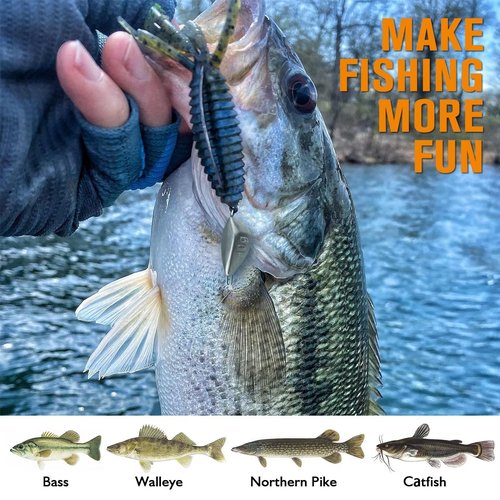 Dovesun 95Pcs Fishing Hooks and Weights Kit Texas Rig Hooks Swing Jig Heads for Bass Fishing Fishing Weights Sinkers with 1/8OZ 3/16OZ 1/4OZ 3/8OZ 1/2OZ Ned Rig Hooks Weedless 1# 1/0 2/0 3/0 4/0