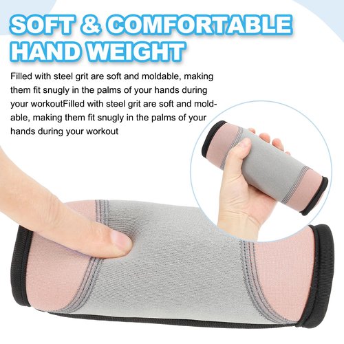 PATIKIL Hand Weights for Women Men 4 Lbs Total (2 Lb Each) Soft Dumbbells with Straps Walking Weight Set for Running Workout Jogging Aerobics Jogging, Orange